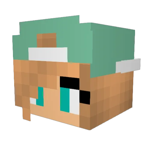 Bidabellow Minecraft avatar head, 3D render