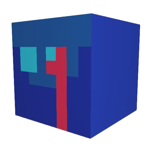 Bidd7 Minecraft avatar head, 3D render