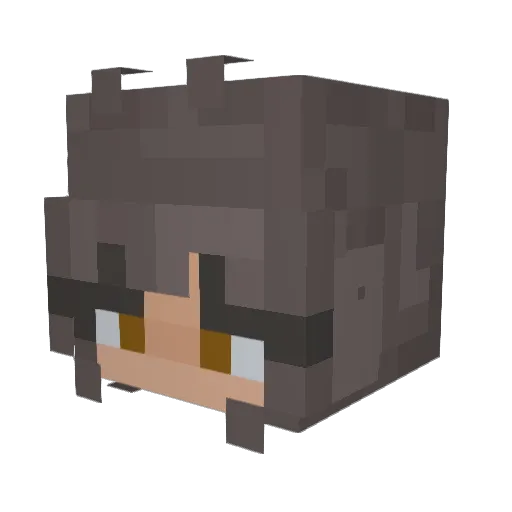 BiddyToo Minecraft avatar head, 3D render