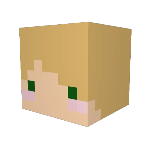 Biden2020_ Minecraft avatar head, 3D render