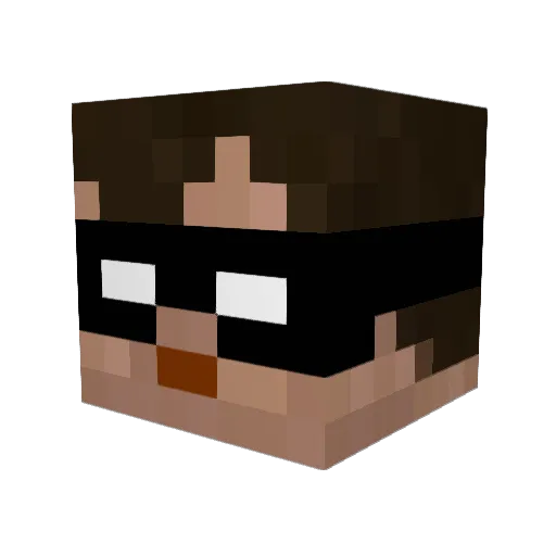 Bidney17 Minecraft avatar head, 3D render