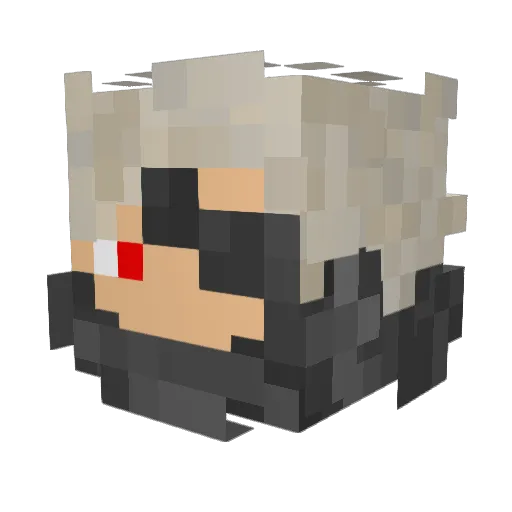 Bidoofius Minecraft avatar head, 3D render