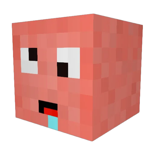 Bidoofreturned Minecraft avatar head, 3D render