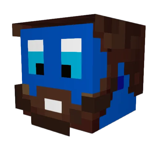 Bidose Minecraft avatar head, 3D render
