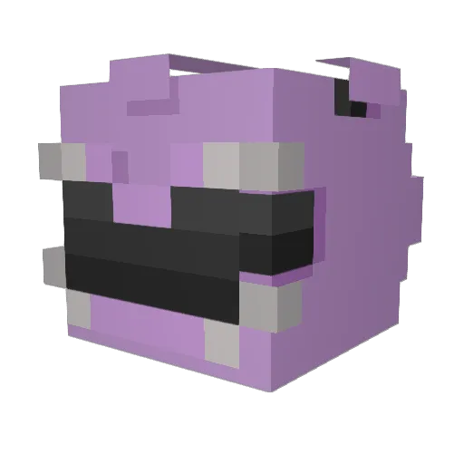 Bidot Minecraft avatar head, 3D render