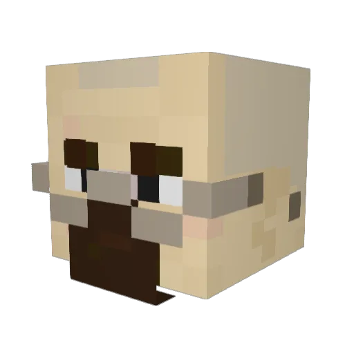 Bidwell11 Minecraft avatar head, 3D render
