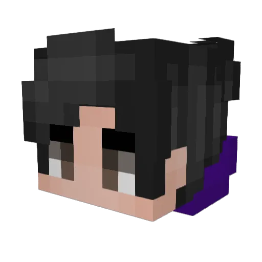 Biegnog Minecraft avatar head, 3D render