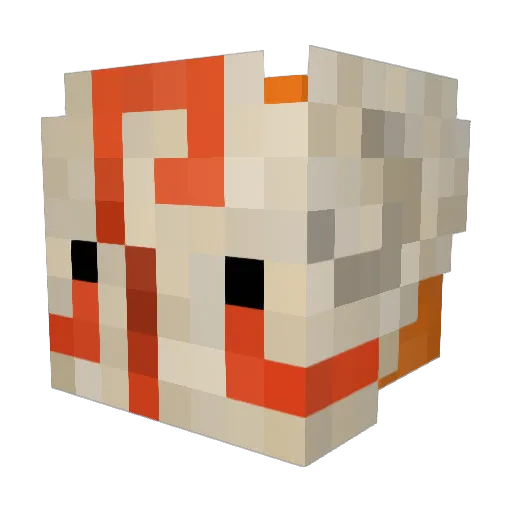 Biel37 Minecraft avatar head, 3D render