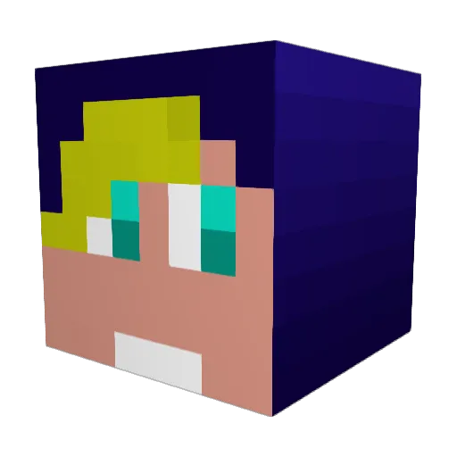 BielAvellar Minecraft avatar head, 3D render
