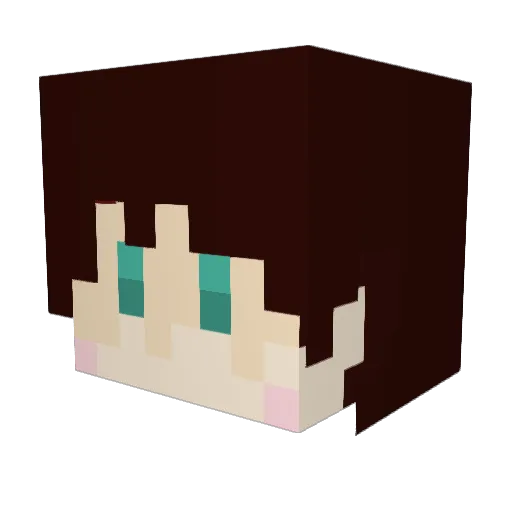 Bielaczu Minecraft avatar head, 3D render