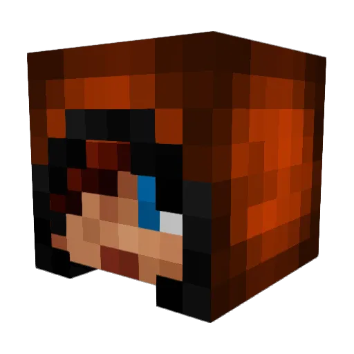 BielecPL Minecraft avatar head, 3D render