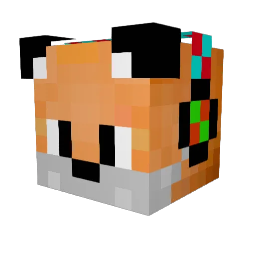 Bielo_21 Minecraft avatar head, 3D render