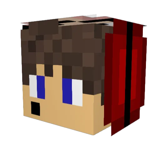 BielzitoVF Minecraft avatar head, 3D render