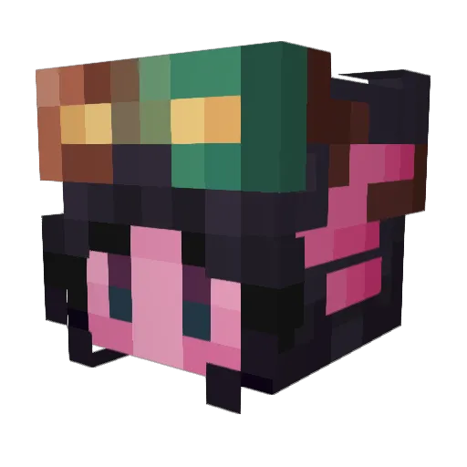 Bienza Minecraft avatar head, 3D render