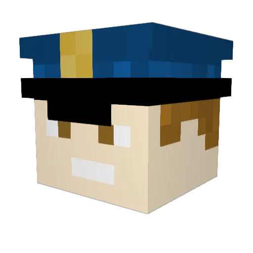 Bierkoenig Minecraft avatar head, 3D render