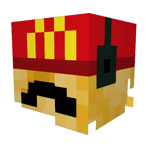 Biertornado Minecraft avatar head, 3D render