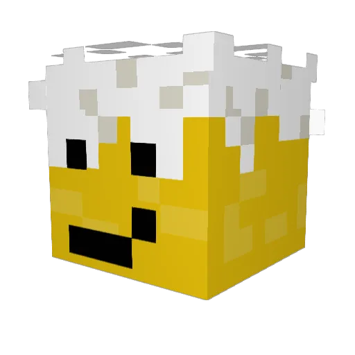Bierwerte Minecraft avatar head, 3D render