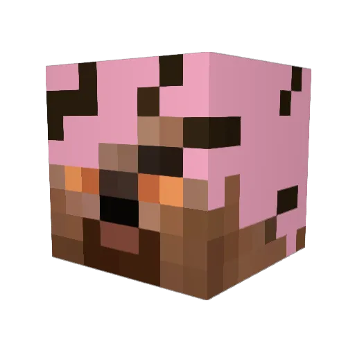 Bierznik Minecraft avatar head, 3D render