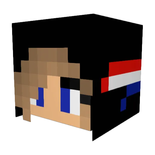 Bietuu Minecraft avatar head, 3D render