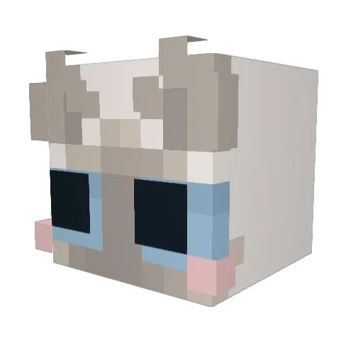 Bifeeh Minecraft avatar head, 3D render