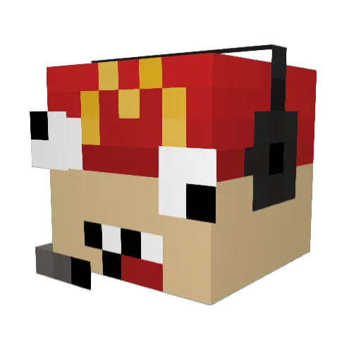 BiffMcMuscles Minecraft avatar head, 3D render