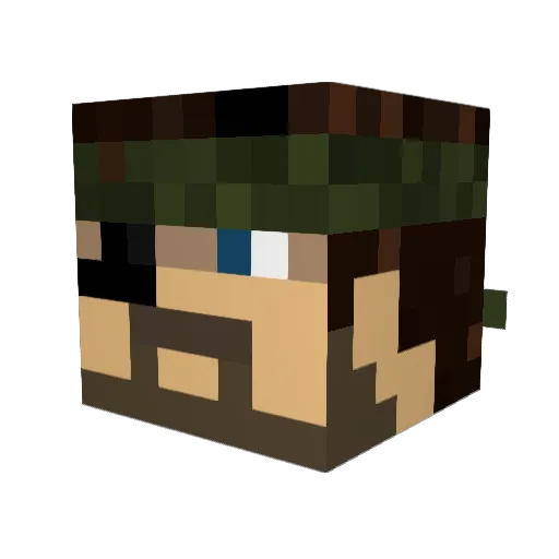 Biff_Ironbarge Minecraft avatar head, 3D render