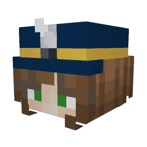 Biffcat Minecraft avatar head, 3D render