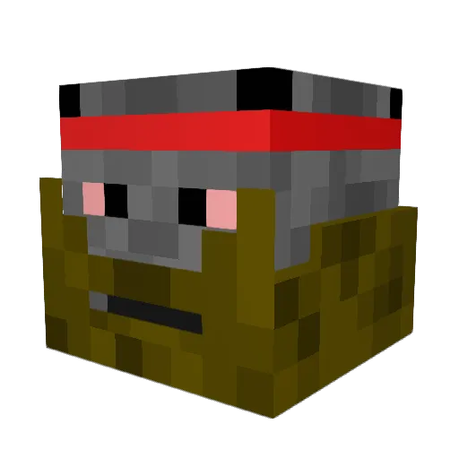 Biffop Minecraft avatar head, 3D render