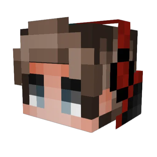 Bifitimo Minecraft avatar head, 3D render