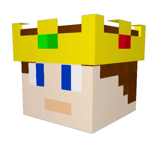 Bifodyl Minecraft avatar head, 3D render