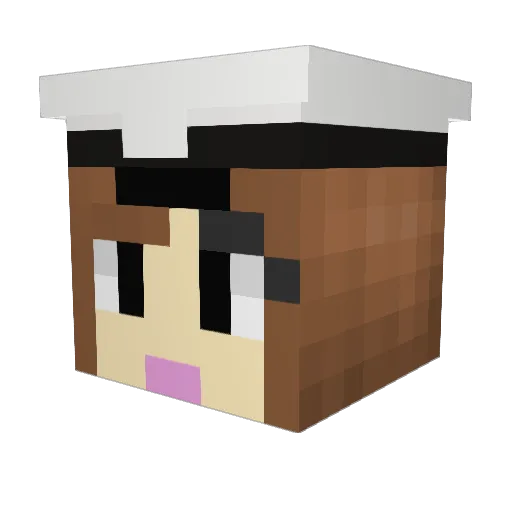 Bifta Minecraft avatar head, 3D render
