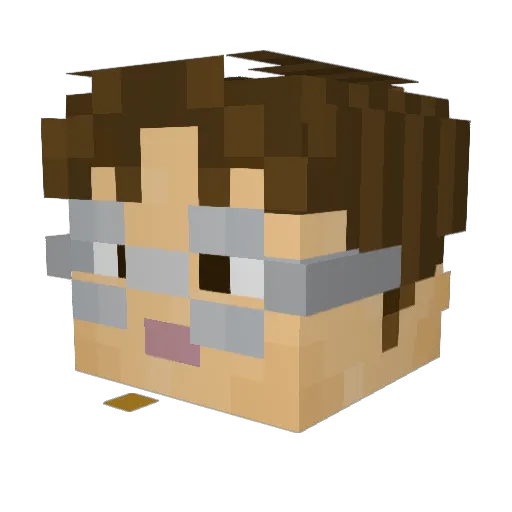 Big0akk Minecraft avatar head, 3D render