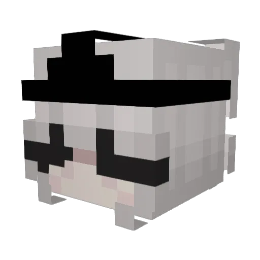 Big2_C Minecraft avatar head, 3D render