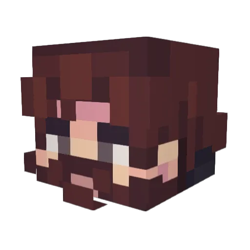 Big3lx Minecraft avatar head, 3D render