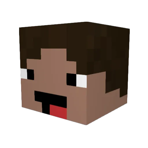 Big4Bolas Minecraft avatar head, 3D render