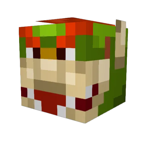 BigA1XD Minecraft avatar head, 3D render