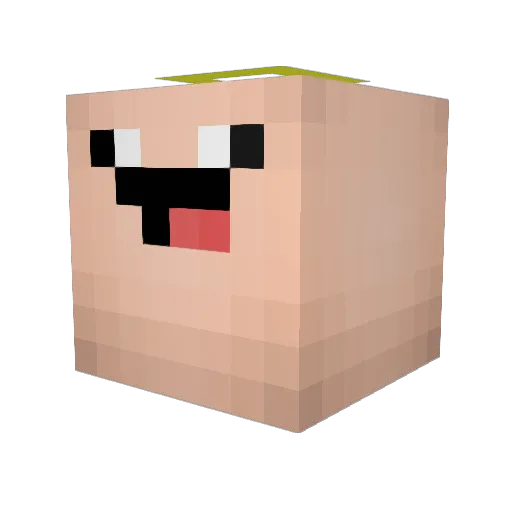 BigA55_ Minecraft avatar head, 3D render