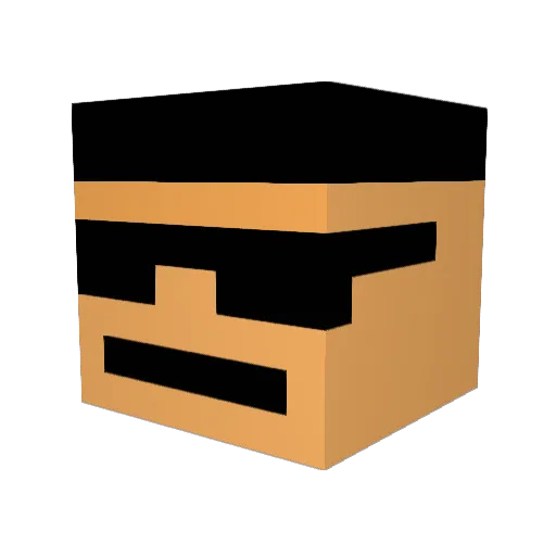 BigAJ Minecraft avatar head, 3D render