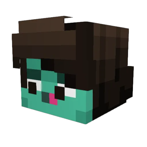 BigAnalBeads Minecraft avatar head, 3D render