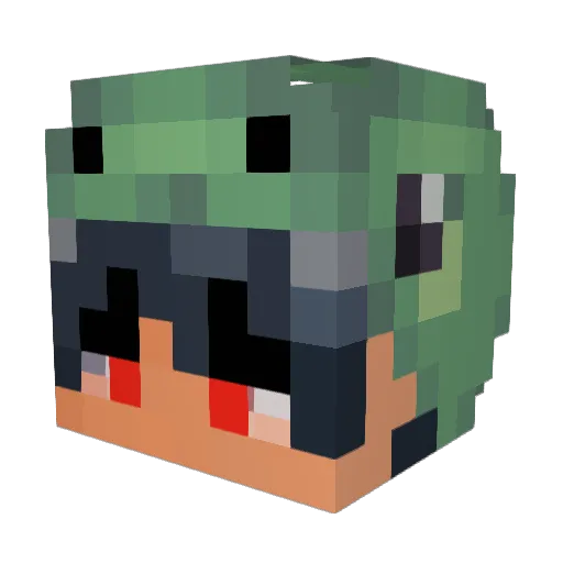 BigAsianJack Minecraft avatar head, 3D render