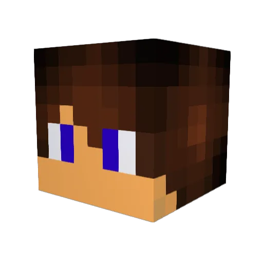 BigAuzzy Minecraft avatar head, 3D render