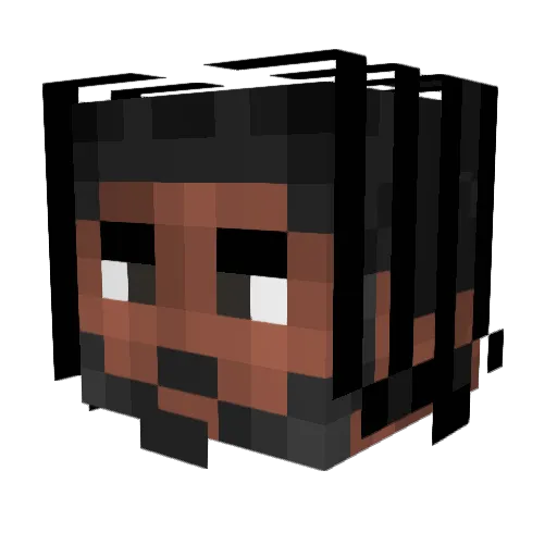 BigAvun Minecraft avatar head, 3D render