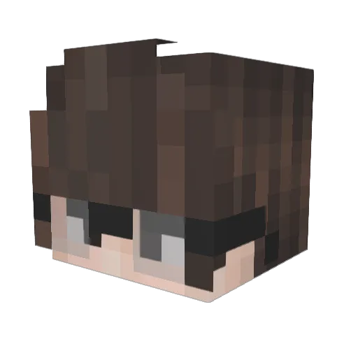 BigAza Minecraft avatar head, 3D render