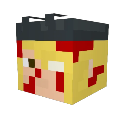 BigBBQBang Minecraft avatar head, 3D render