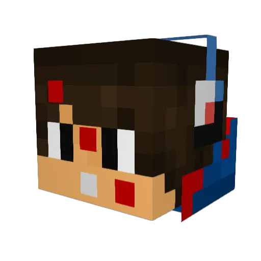 BigBabo1 Minecraft avatar head, 3D render