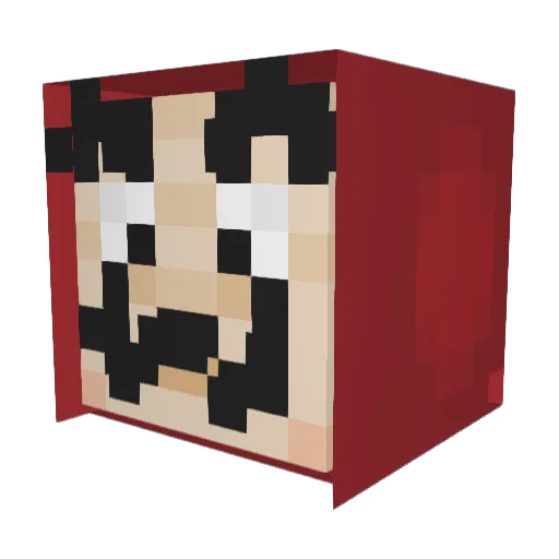BigBadMurrie Minecraft avatar head, 3D render