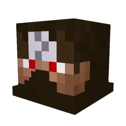 BigBadPython Minecraft avatar head, 3D render