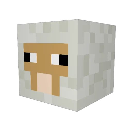 BigBadSheep Minecraft avatar head, 3D render