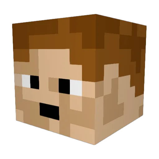 BigBaldRick Minecraft avatar head, 3D render
