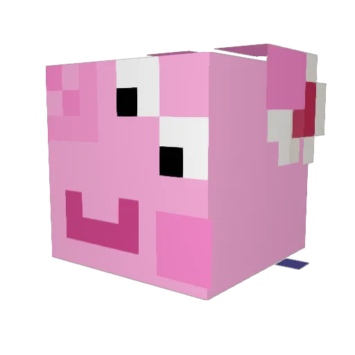 BigBathWater Minecraft avatar head, 3D render